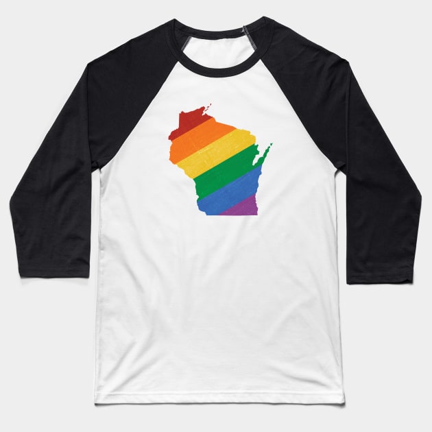 Wisconsin Pride Baseball T-Shirt by juniperandspruce